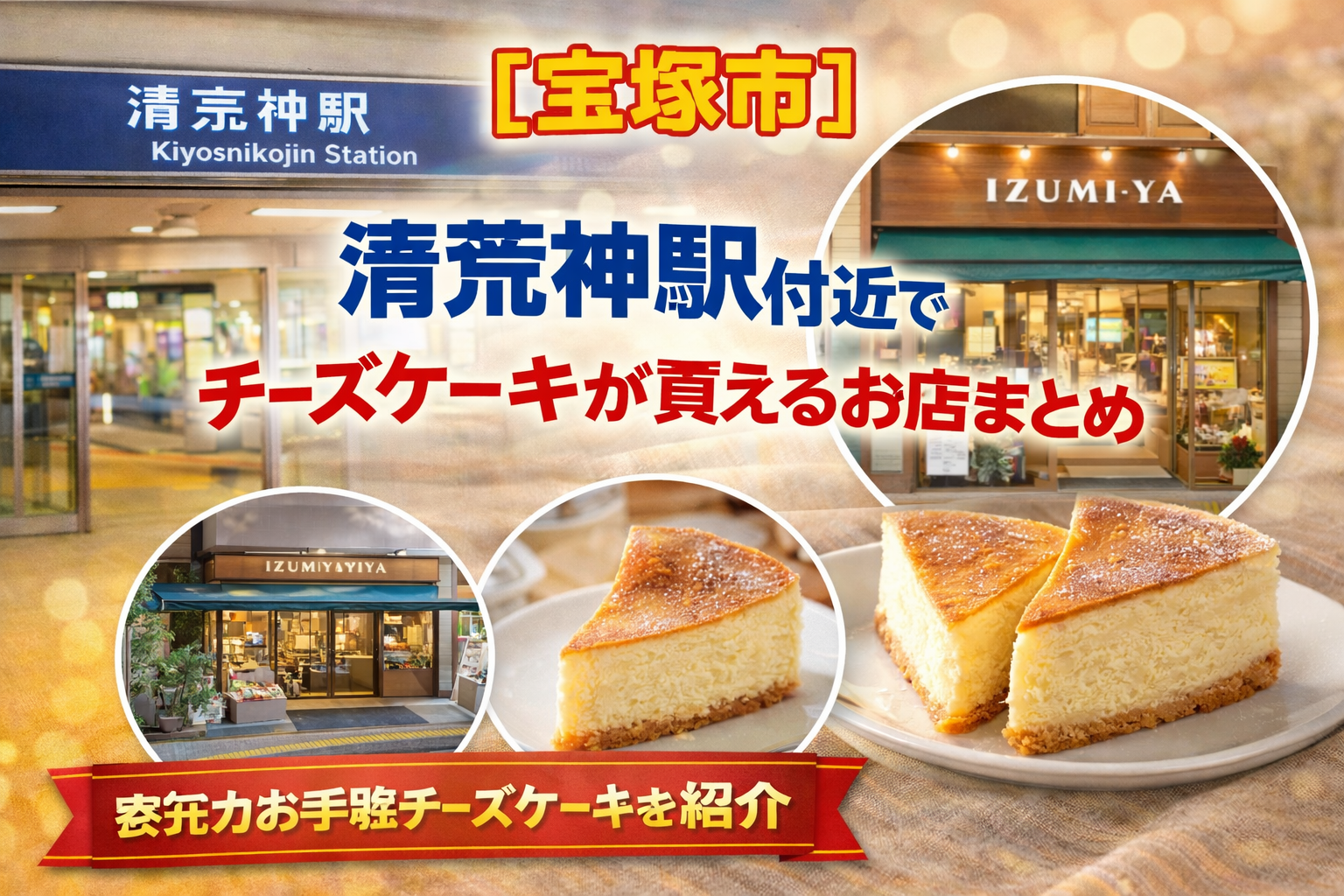 【宝塚市】清荒神駅付近でチーズケーキが買えるお店まとめ